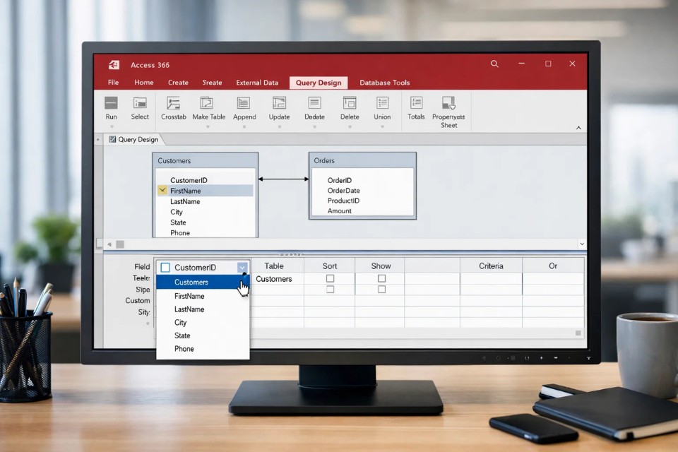 Cách Thực Hiện Query Join Và Lọc Dữ Liệu Trong Access 365 5 Cách Thực Hiện Query Join Và Lọc Dữ Liệu Trong Access 365 5