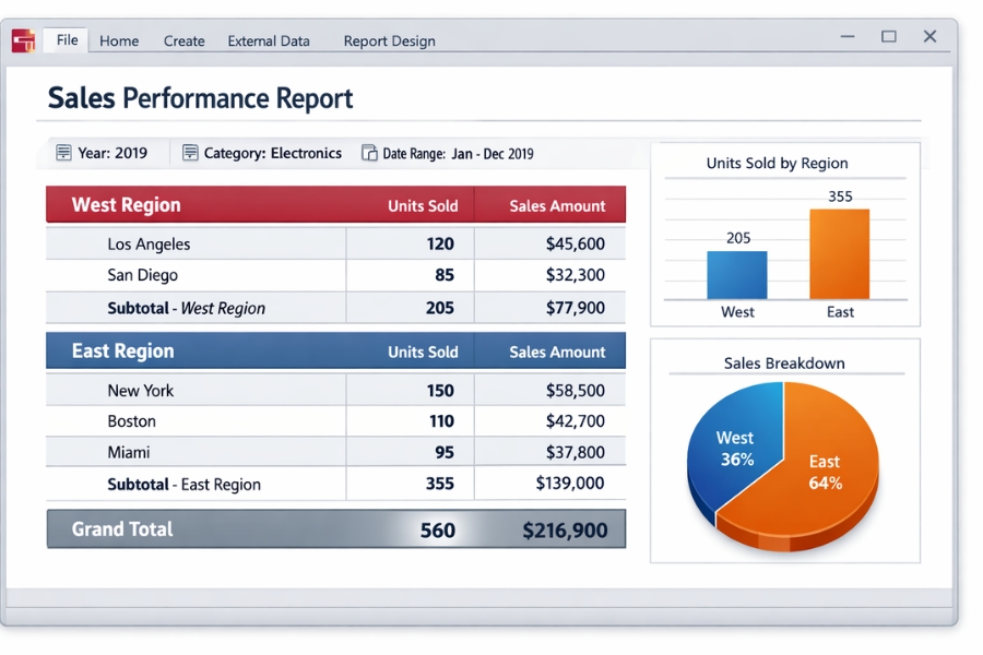 Cách Thực Hiện Report Nhóm & Tổng Access 2019 19 Cách Thực Hiện Report Nhóm & Tổng Access 2019