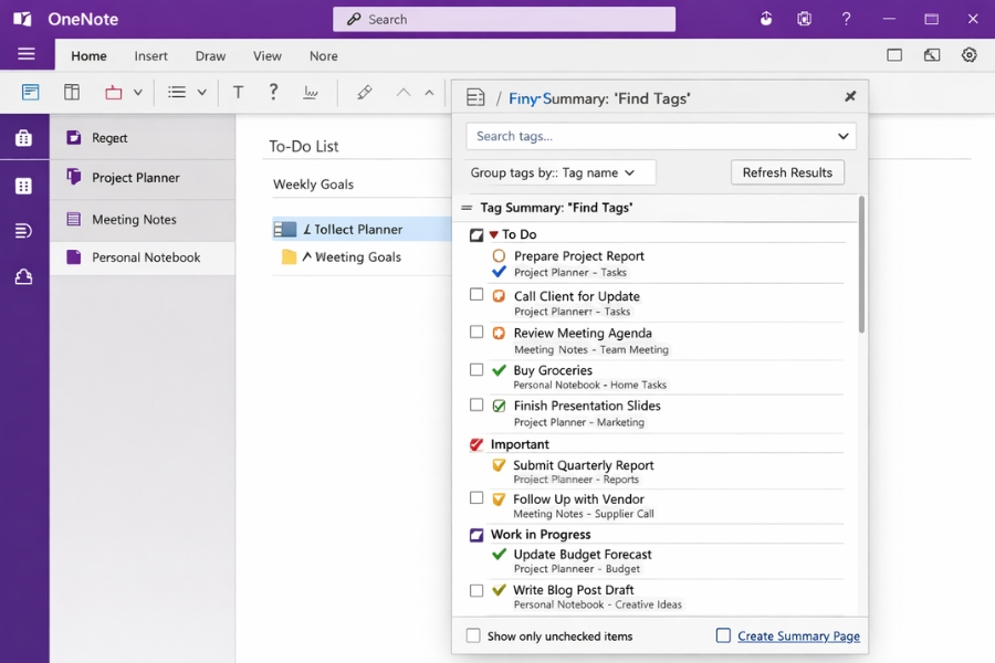 Cách Thực Hiện Tìm Kiếm Theo Thẻ (Tags) OneNote 365 3 Cách Thực Hiện Tìm Kiếm Theo Thẻ (Tags) OneNote 365