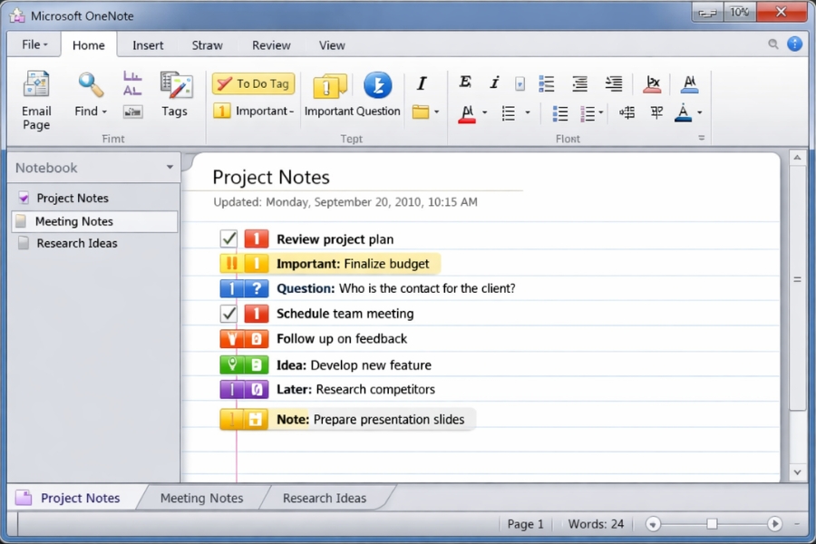 Cách Thực Hiện Tìm Kiếm Theo Thẻ (Tags) Trong OneNote 2010
