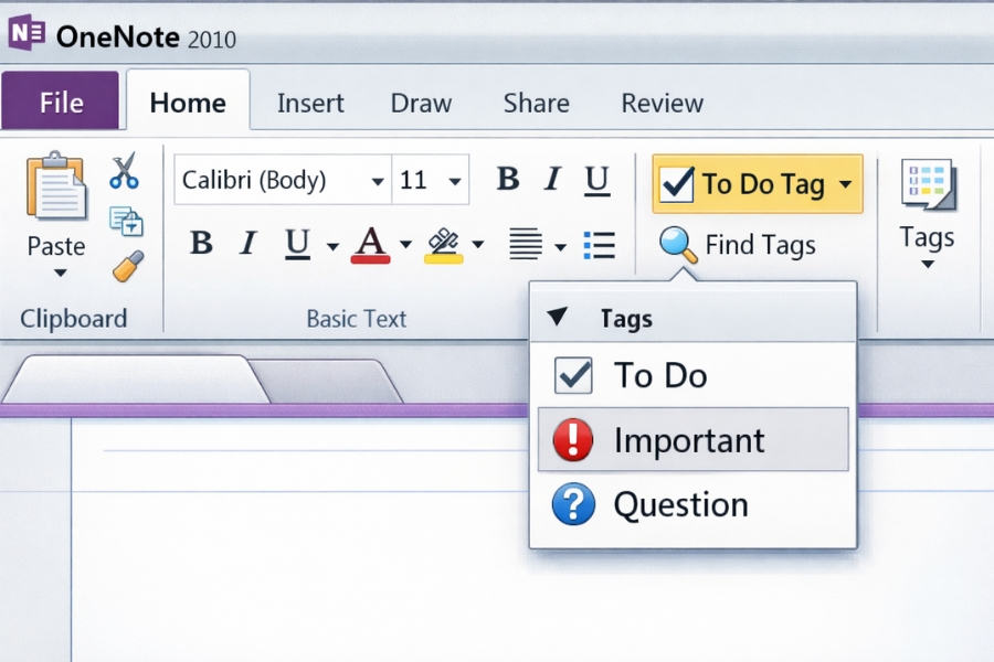 Cách Thực Hiện Tìm Kiếm Theo Thẻ (Tags) Trong OneNote 2010