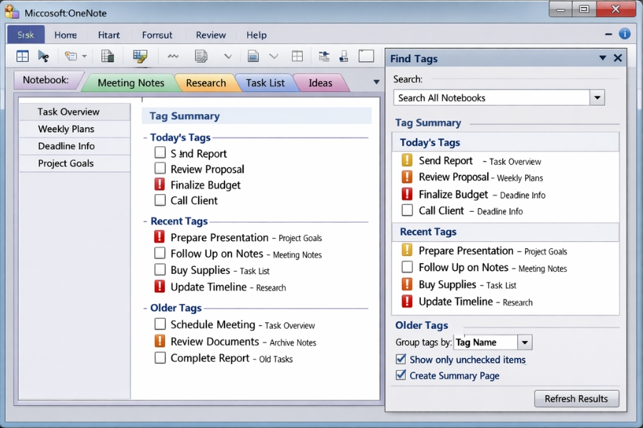 Cách Thực Hiện Tìm Kiếm Theo Thẻ (Tags) Trong OneNote 2010