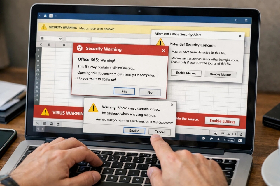 Cách bật Macro & Trusted Locations Office 365 11