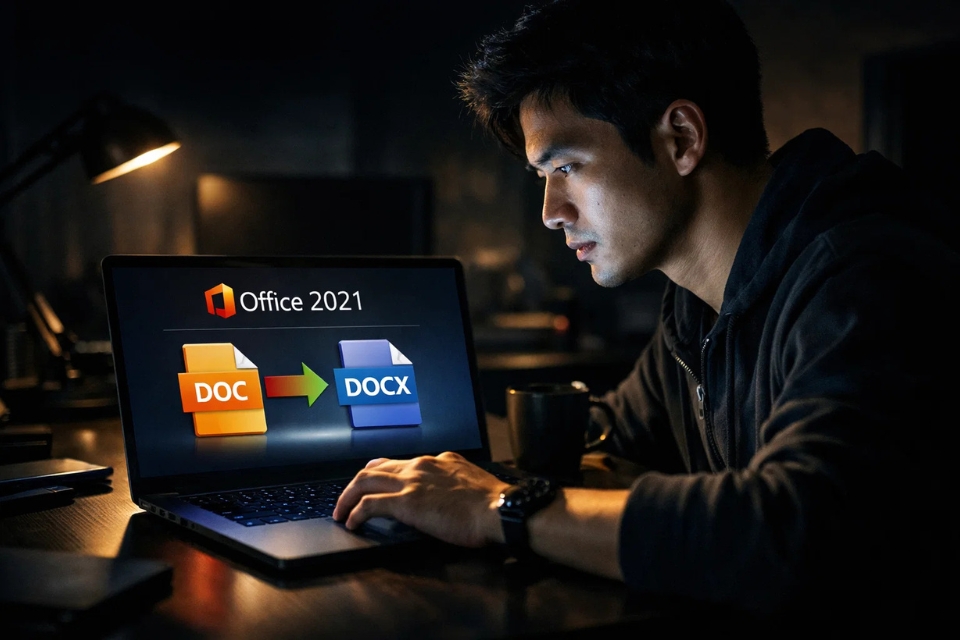 Cách chuyển doc/xls/ppt sang docx/xlsx/pptx Office 2021