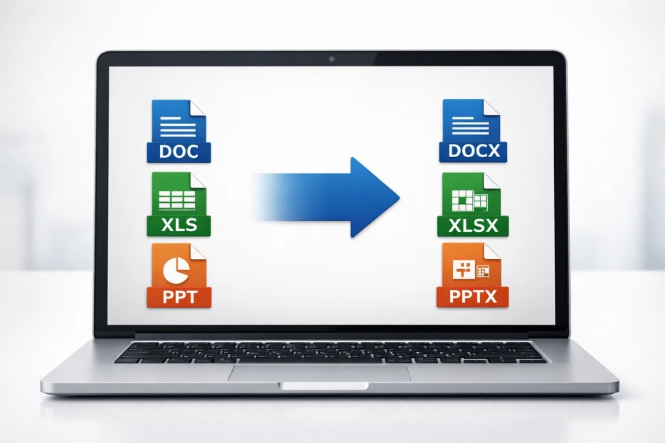 Cách chuyển doc/xls/ppt sang docx/xlsx/pptx Office 2021 1
