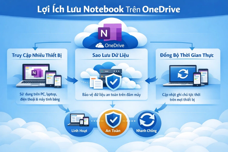 Cách chuyển sổ tay lên OneDrive OneNote 2016 9