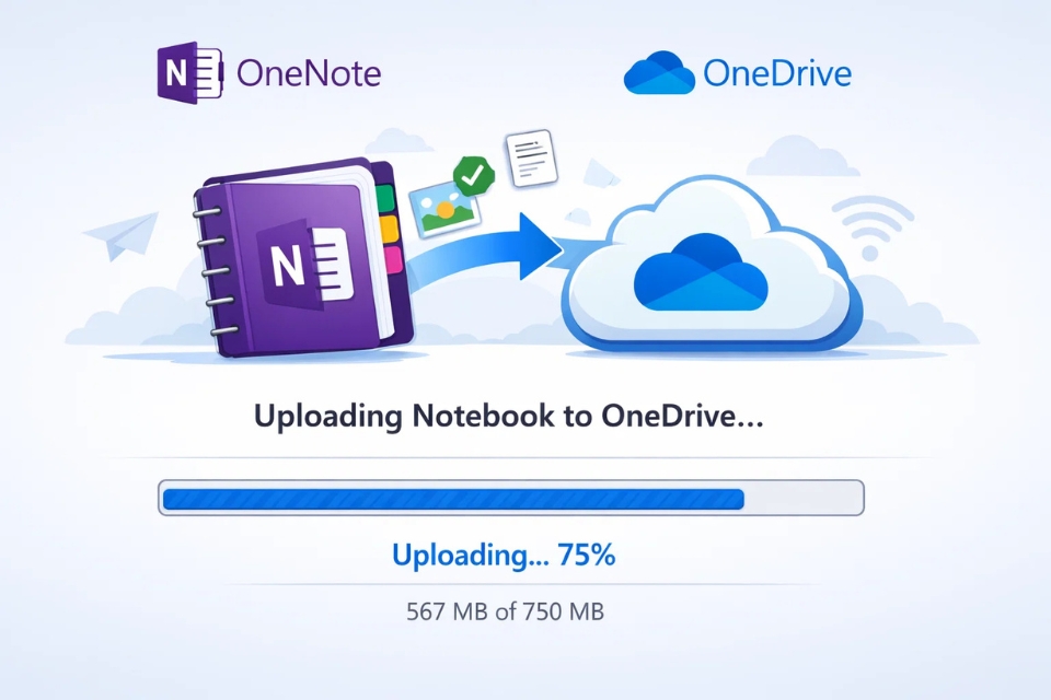 Cách chuyển sổ tay lên OneDrive OneNote 2016 14