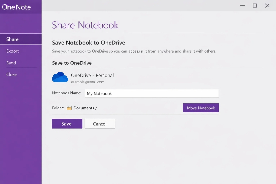 Cách chuyển sổ tay lên OneDrive OneNote 2019 12