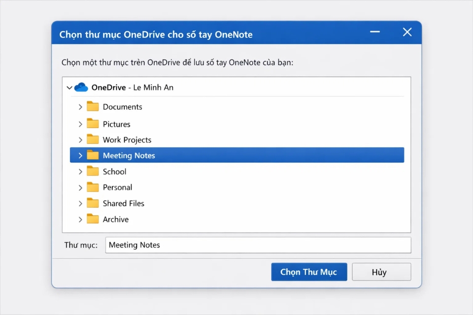Cách chuyển sổ tay lên OneDrive OneNote 2019 13