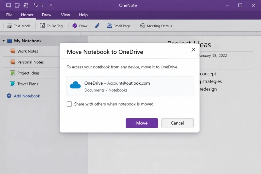 Cách chuyển sổ tay lên OneDrive OneNote 365: hướng dẫn dễ hiểu, làm một lần là quen 6