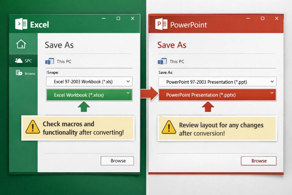 Cách tắt Compatibility Mode Office 2016 5