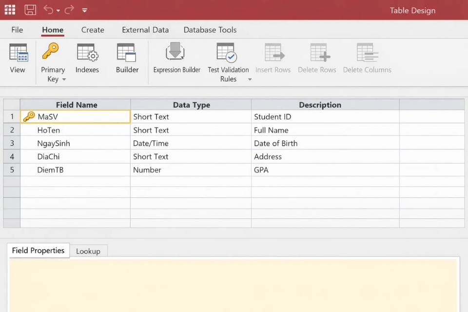 Cách thực hiện Form nhập liệu Access 2021 10
