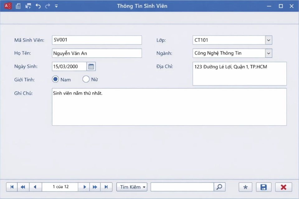 Cách thực hiện Form nhập liệu Access 2021 11