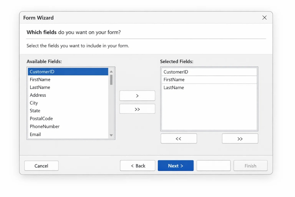 Cách thực hiện Form nhập liệu Access 2021 14 Cách thực hiện Form nhập liệu Access 2021 14