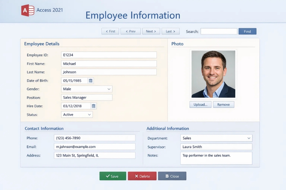 Cách thực hiện Form nhập liệu Access 2021 16