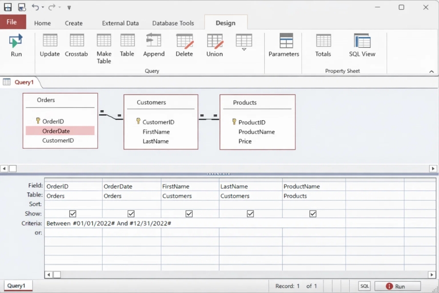 Cách thực hiện Query Join và lọc dữ liệu trong Access 2016 (Hướng dẫn dễ hiểu cho người mới) 7