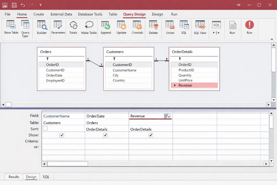Cách thực hiện Report nhóm & tổng Access 2021 10