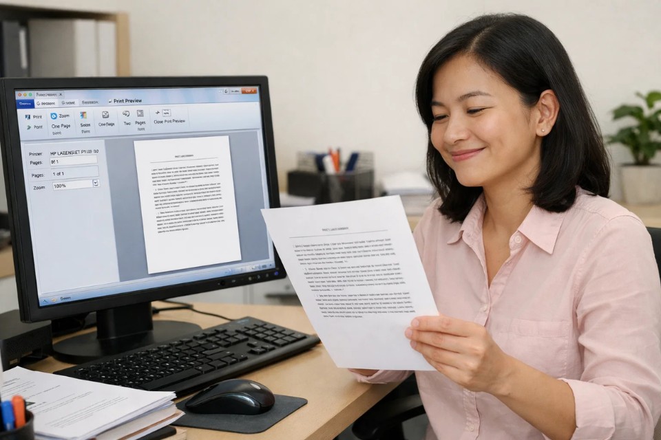 Cách thực hiện in bị lệch lề Office 2010 20