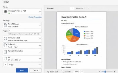 Cách thực hiện lưu thành PDF Office 365