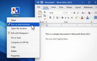 Cách thực hiện sửa lỗi gõ tiếng Việt Office 2021