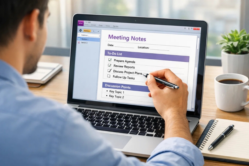 Cách thực hiện template trang ghi chú OneNote 2010