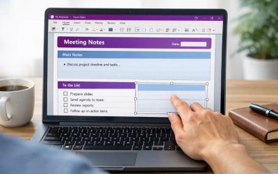 Cách thực hiện template trang ghi chú OneNote 2019