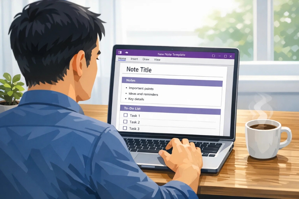 Cách thực hiện template trang ghi chú OneNote 2021