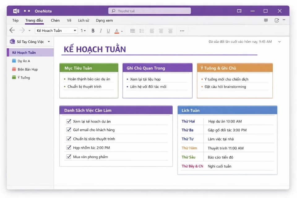 Cách thực hiện template trang ghi chú OneNote 2021 1 Cách thực hiện template trang ghi chú OneNote 2021 1
