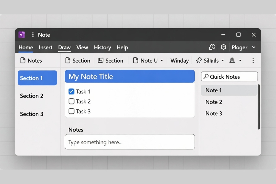 Cách thực hiện template trang ghi chú OneNote 365 6