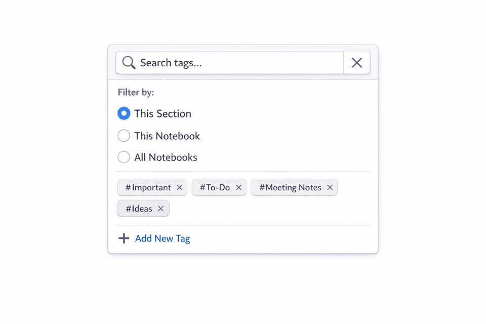 Cách thực hiện tìm kiếm theo thẻ (Tags) OneNote 2019 12