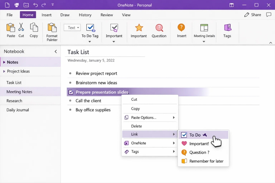 Cách thực hiện tìm kiếm theo thẻ (Tags) OneNote 2021 11