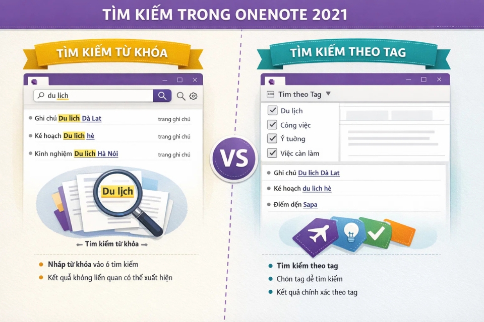 Cách thực hiện tìm kiếm theo thẻ (Tags) OneNote 2021 16