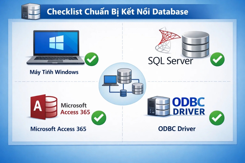 Hướng dẫn kết nối ODBC với SQL Server Access 365 10