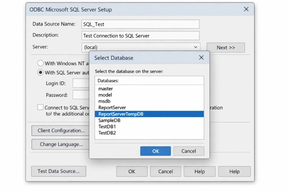 Hướng dẫn kết nối ODBC với SQL Server Access 365 14