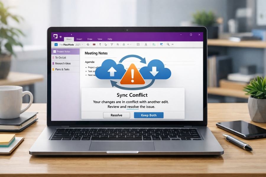 Lỗi Đồng Bộ OneNote Bị Xung Đột OneNote 2021