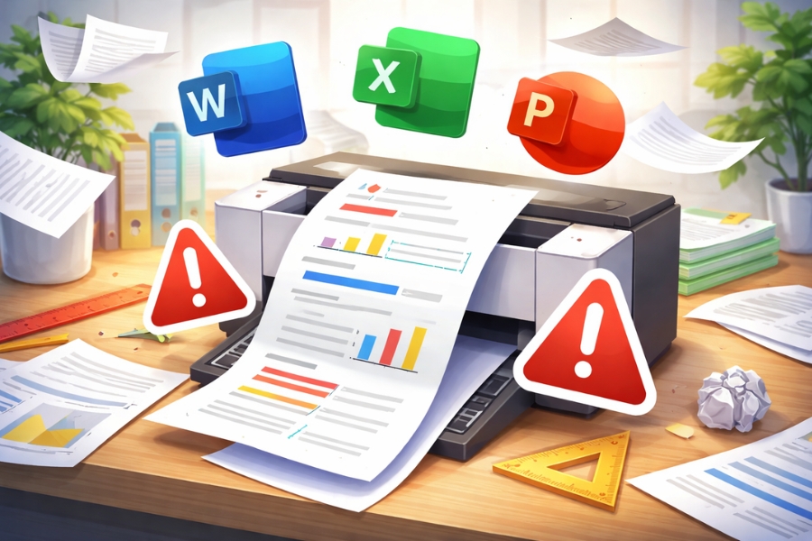 Lỗi In Bị Lệch Lề Office 2021