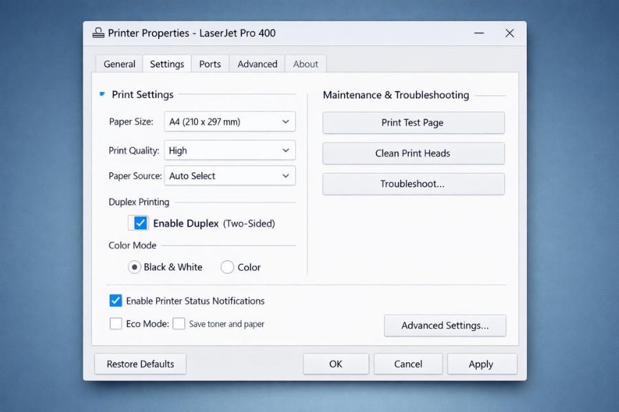 Lỗi In Bị Lệch Lề Office 365