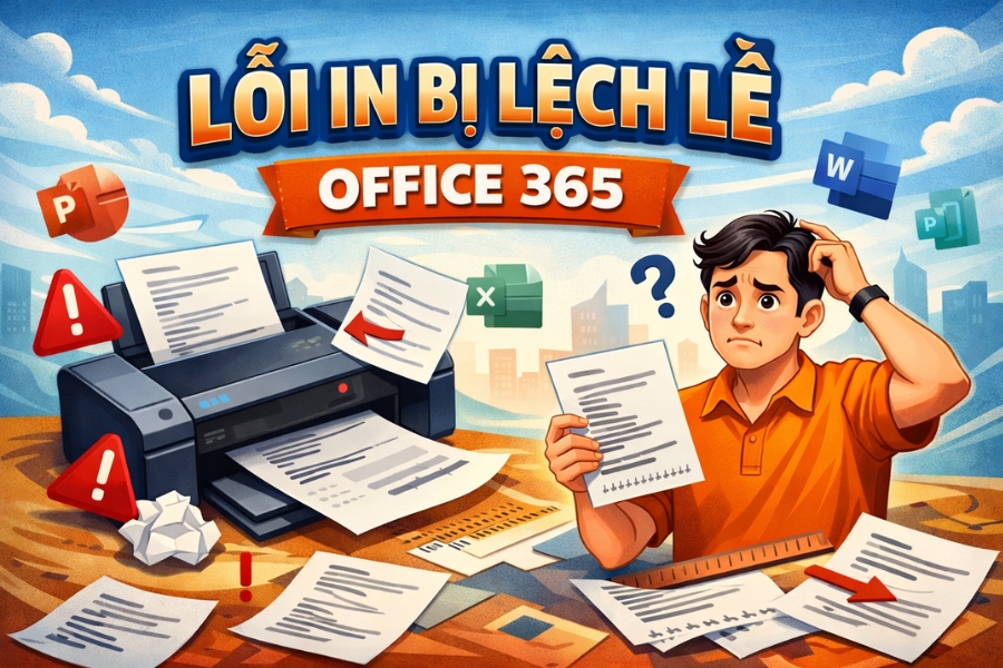Lỗi In Bị Lệch Lề Office 365