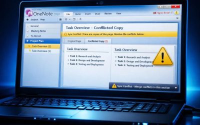 Lỗi đồng bộ OneNote bị xung đột OneNote 2010