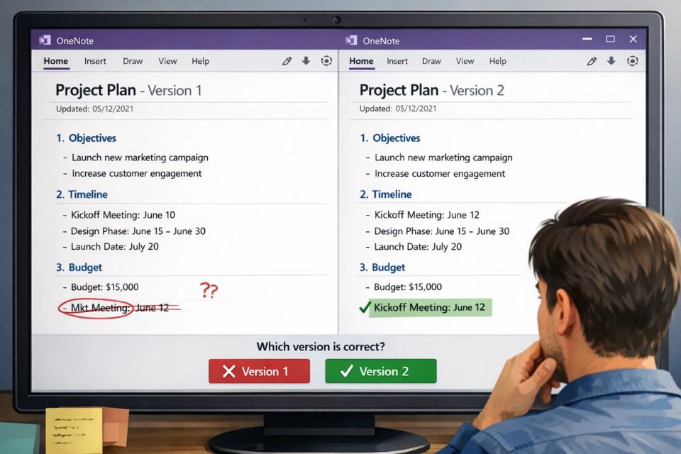 Lỗi đồng bộ OneNote bị xung đột OneNote 2010 10