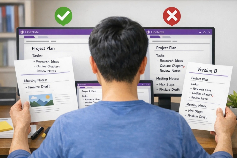 Lỗi đồng bộ OneNote bị xung đột OneNote 365 10