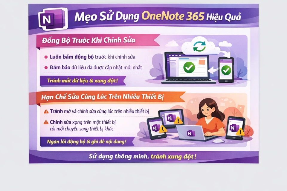 Lỗi đồng bộ OneNote bị xung đột OneNote 365 11