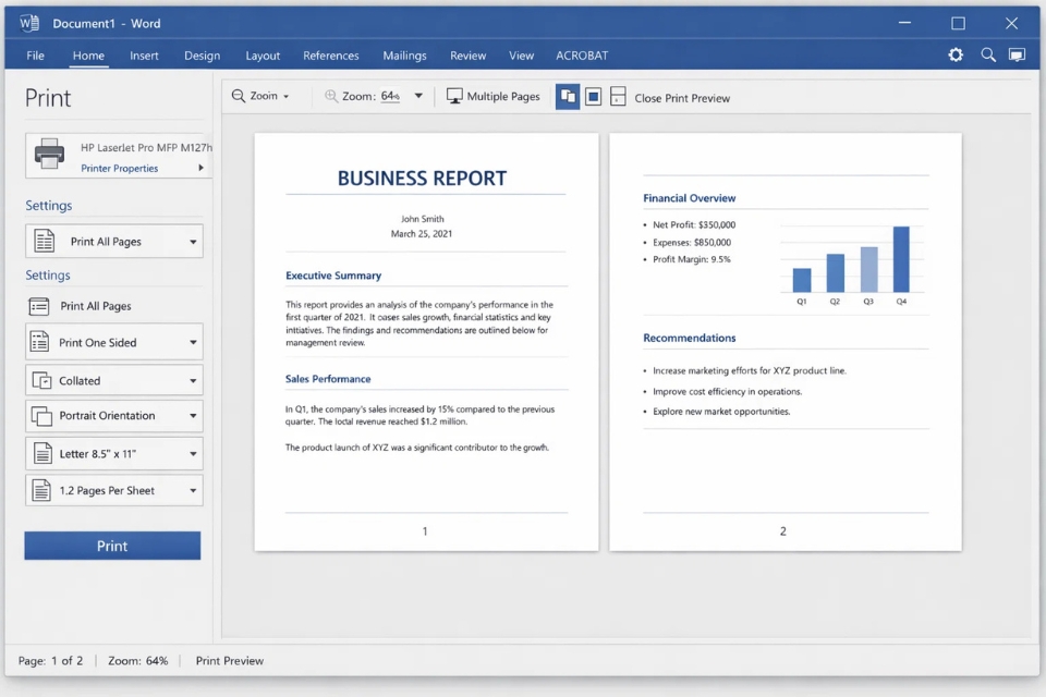 Lỗi in bị lệch lề Office 2016 7 Lỗi in bị lệch lề Office 2016 3