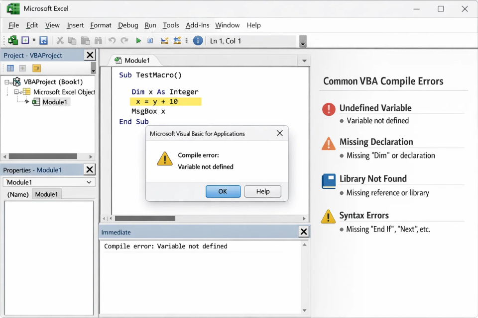 Sửa lỗi VBA Compile Error Office 2021 4
