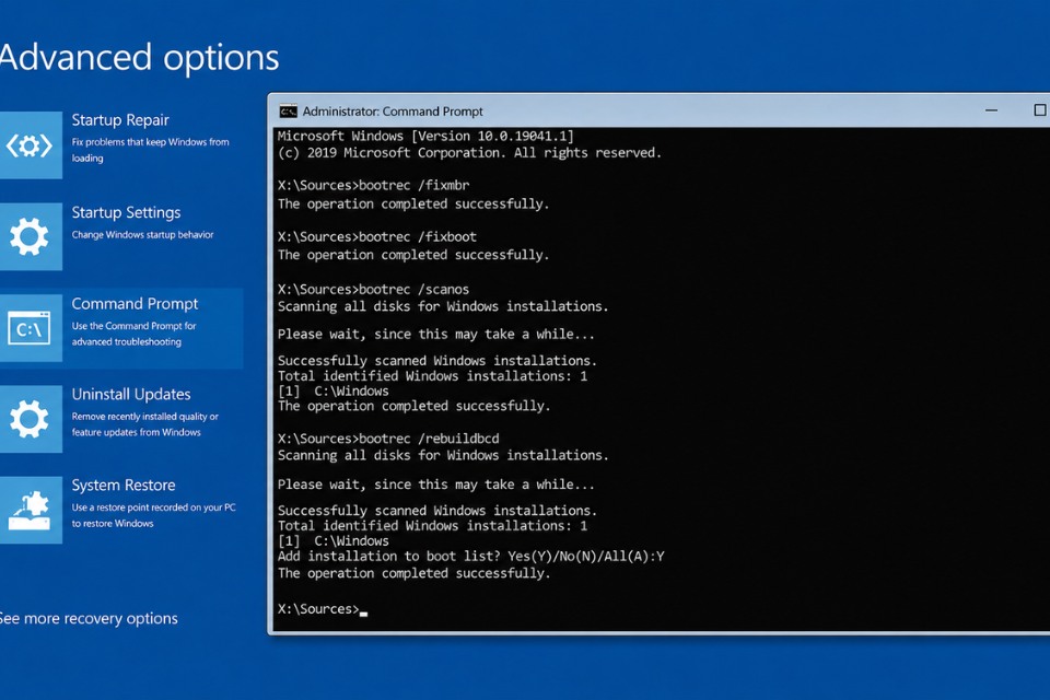 “BOOTMGR is Missing” trên Windows 11 5