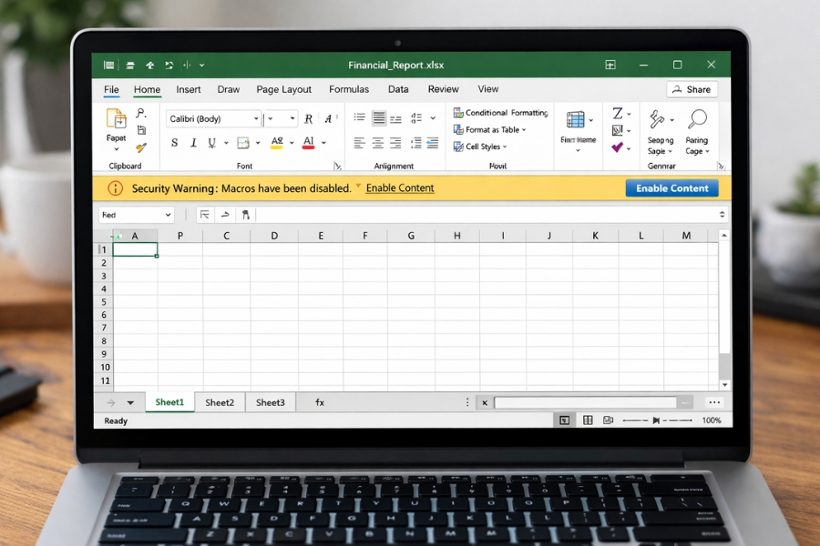Cách bật Macro & Trusted Locations trong Office 2021