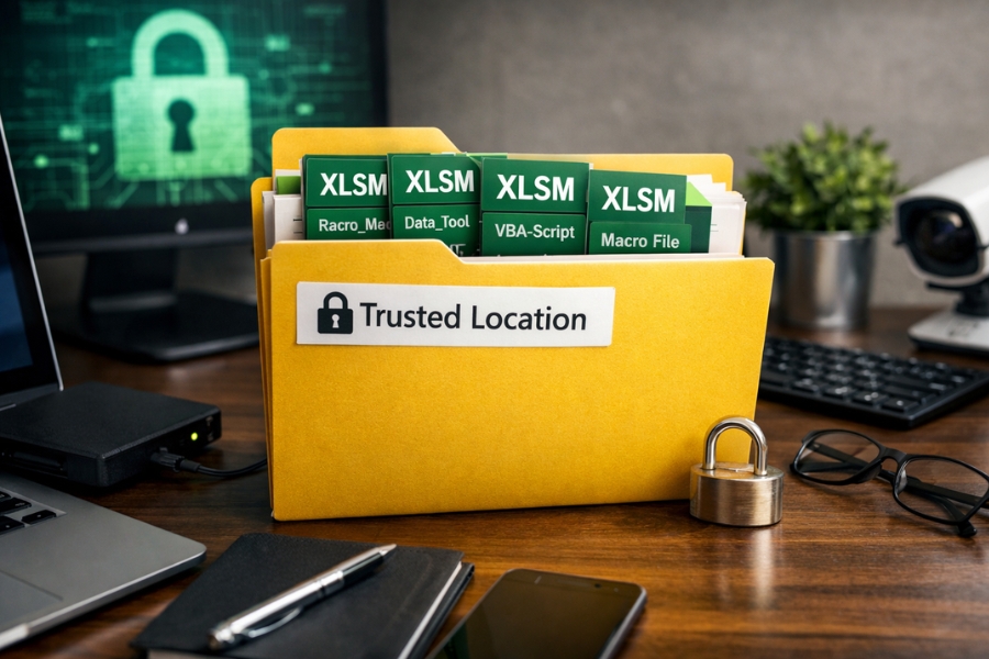 Cách bật Macro & Trusted Locations trong Office 2021