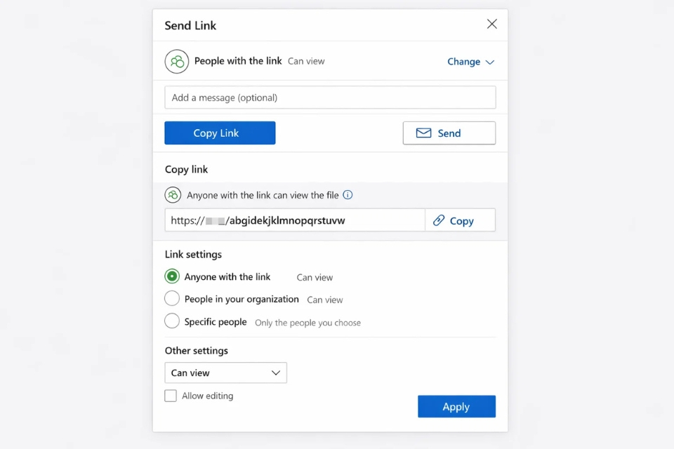 Cách chia sẻ file qua OneDrive/SharePoint Office 365 11