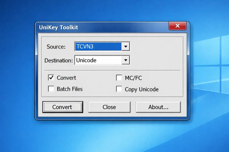 Cách chuyển font TCVN3 sang Unicode trong Office 2019 1 Cách chuyển font TCVN3 sang Unicode trong Office 2019 1