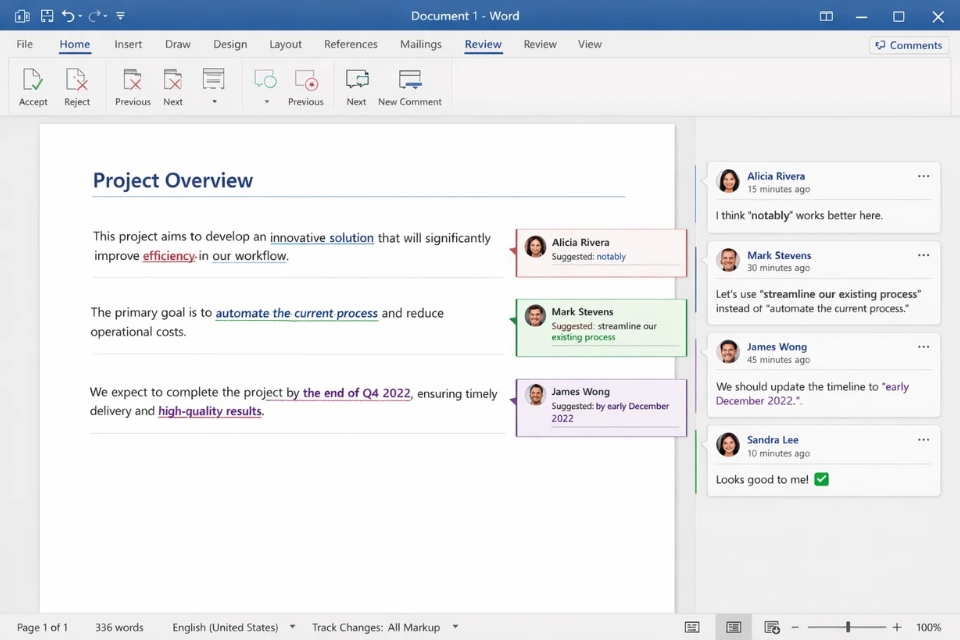 Cách đồng biên tập (co‑authoring) thời gian thực Office 2019 11